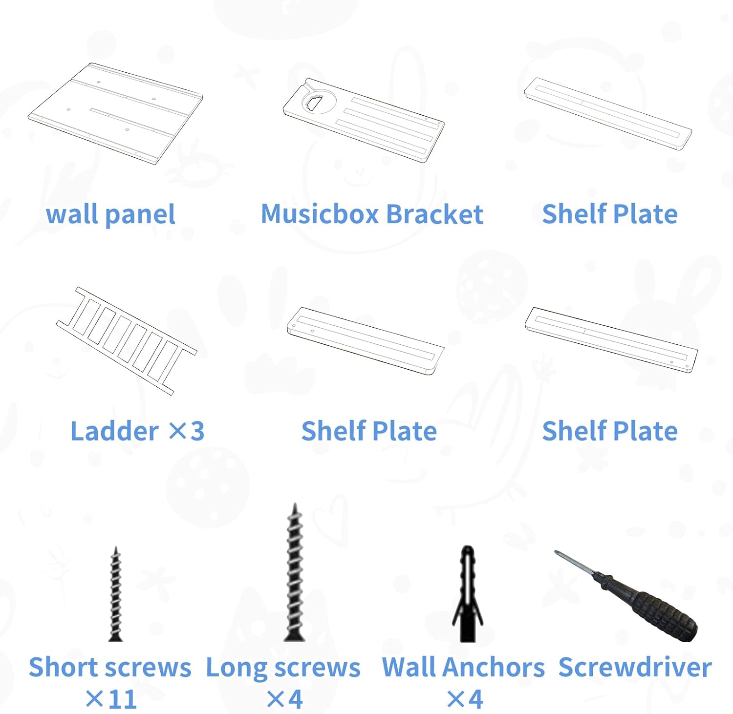 for Tonie Shelf Magnetic,for Tonie Storage Wall, Holds 50+ Characters Creative Magnetic Top & Back,Pinewood Floating Shelves,Dedicated Charging Spot for Tonebox,Figures Storage,4-Tier