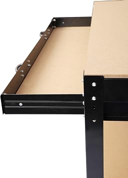 Steel Workbench with Drawer and Peg Board, Tool Storage Workbench, Multi - Function Work Table for Home, Garage & Workshop