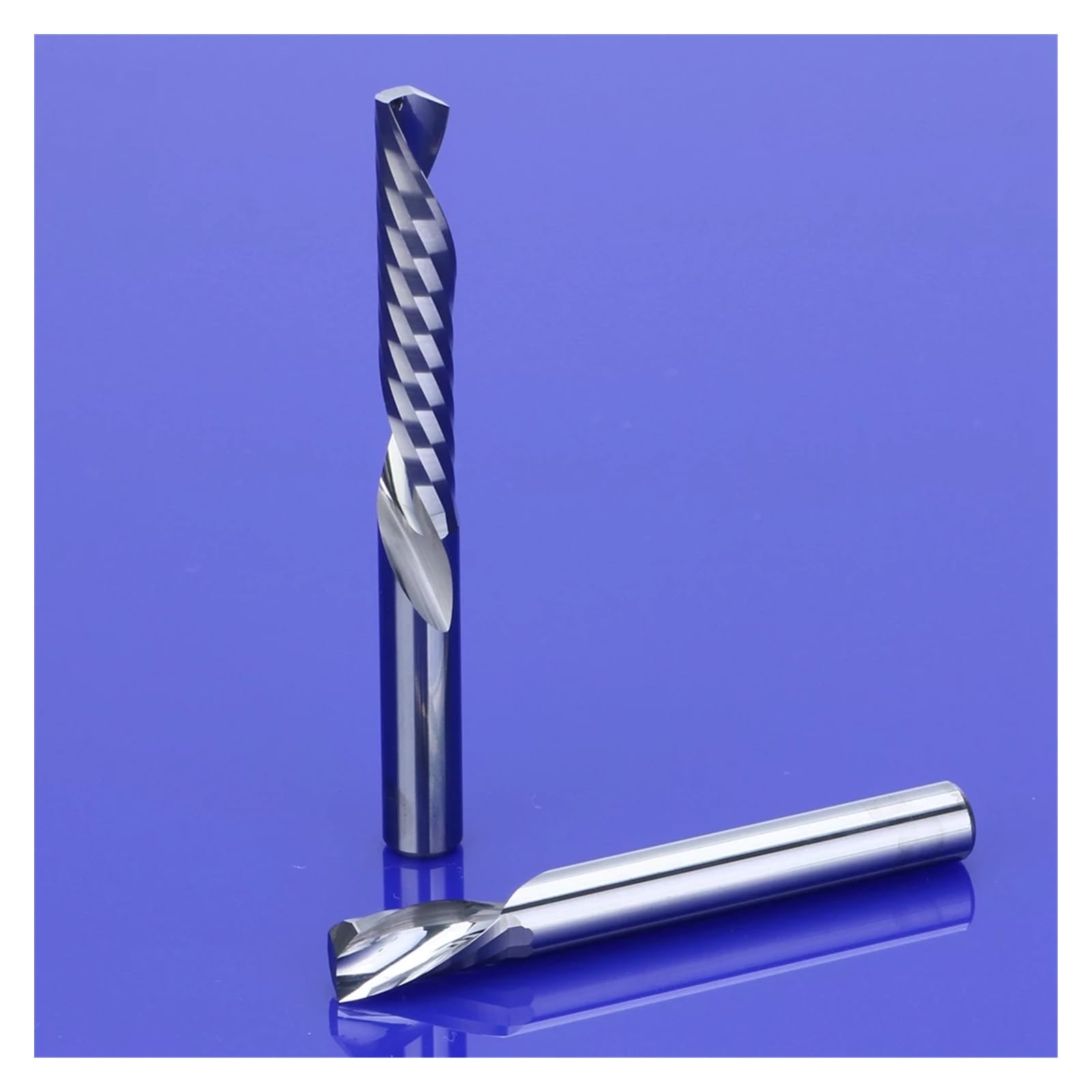 20 sztuk/partia 3.175/4/5/6mm narzędzia do obróbki drewna węglik lewa spirala 1 flet frez trzpieniowy Cnc frezy w dół frez do drewna(6x15x50L)