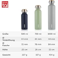 Blumtal Termosz 750ml - Dupla Falú Rozsdamentes Acél Kulacs Teaszűrővel és Sportfedéllel - Hőszigetelt BPA-mentes Ivópalack Hordtáskával 4