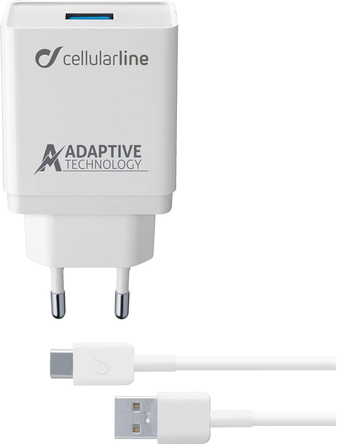 Cellularline Adaptive Fast Charger Kit 15W Typ-C White