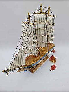 Classic Wooden Sailing Ship Model 40x25 cm (15.7x9.8 inch) - Traditional Maritime Decor Collection Piece