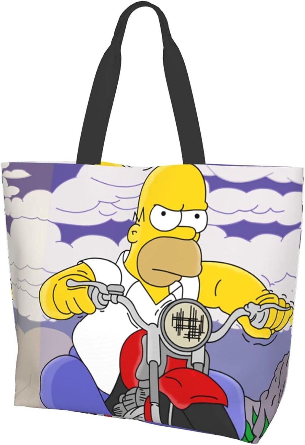 Simpsons Anime Shoulder Bag Polyester Tote Bags Women Tote Large