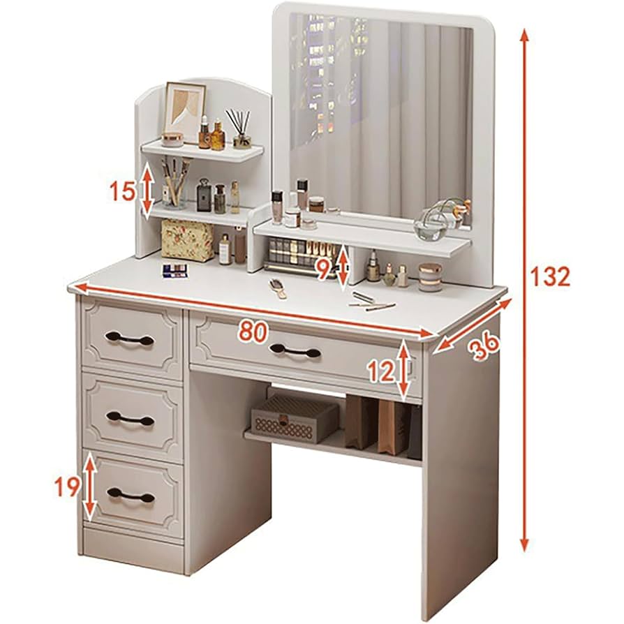 ホワイトドレッサー・鏡台 4引き出し付き　フランフラン ホワイトドレッサー・鏡台 4引き出し付き フランフラン