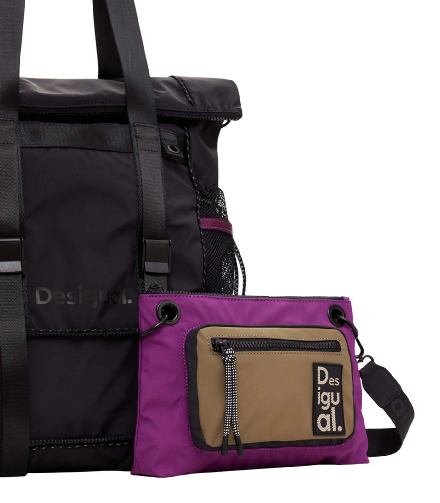 Desigual BACK_MODULARIS BLUE25 VOY, U, 2000 BLACK, Czarny (Black), 29.1, zwykły