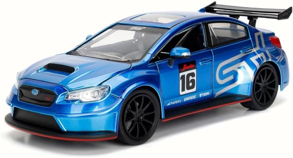 Amazon Com 16 Subaru Wrx Sti Widebody Diecast Coche Paquete Caja De 4 1 24 Escala Diecast Coches De Modelo Varios Colores Juguetes Y Juegos