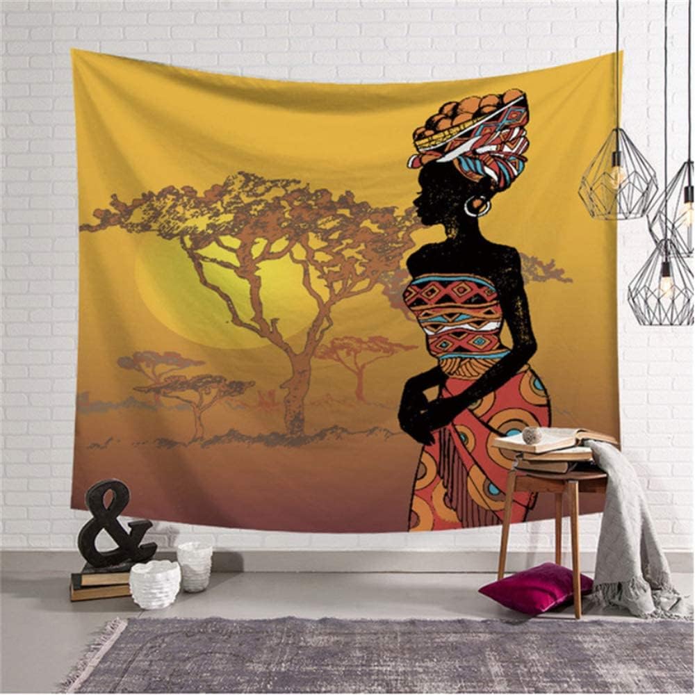 Tizhweqo Arazzo Da Parete 3D Con Tema Africano - 230x180 Cm - Telo In Poliestere Per Dormitorio E Soggiorno
