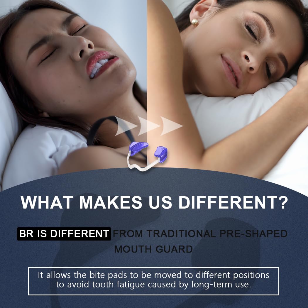 KOHEEL Bite Regolabile Senza Bollitura per Digrignamento e Serramento dei Denti, Bite Notturno Comfortevole per Bruxismo, ATM e Miglioramento del Sonno (Confezione da 2 Pezzi)