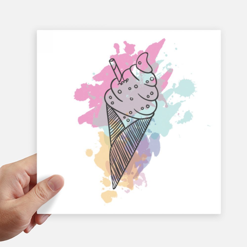 Pegatinas cuadradas para ocultar arañazos en moto y maleta con diseño de helados