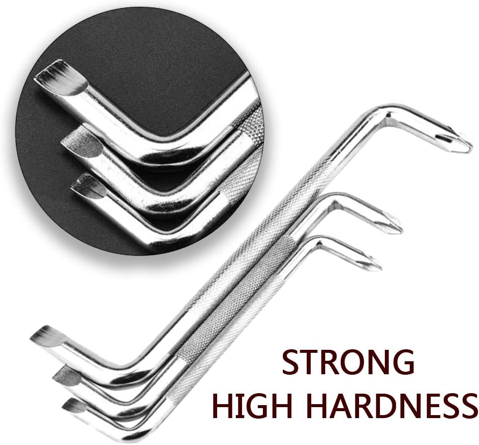 3 Pcs ZShaped Screwdriver DoubleEnded Offset Screwdriver Double Head Short Shank Screwdriver