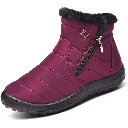 Women Winter Snow Boots Warm Ankle Boots Anti-Slip Waterproof Winter Shoes Slip On Booties Sneakers