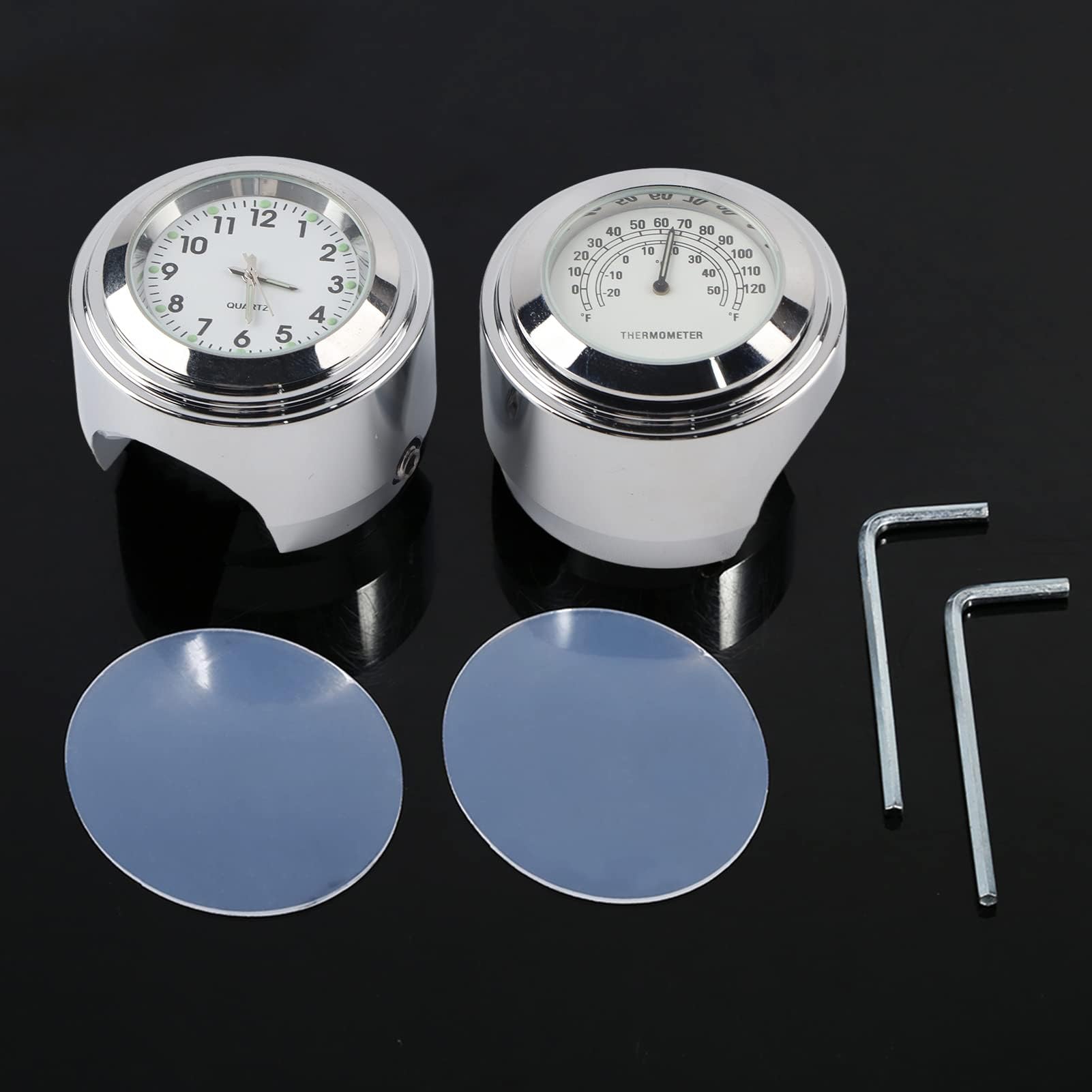 Alomejor COLLO COLLO MOTORCYCLE MOTORE MOTORE TERMITRO TERMOMEMITRO IN ASCOLTA IN ASCRITURA IL MODIO LUMININO RESISTENTE CON CROME PER IL RUBILE DEGLI 7/8 "1"
