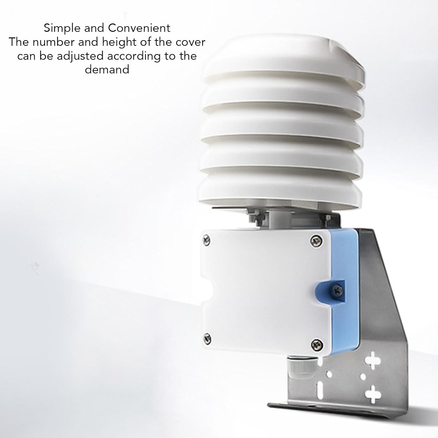 Estink Louver Box Temperature Humidity Sensor, Outdoor Weather Transmitter, IP65 Weatherproof, Accurate Humidity and Temperature Transmitter, Ideal for and Meteorology