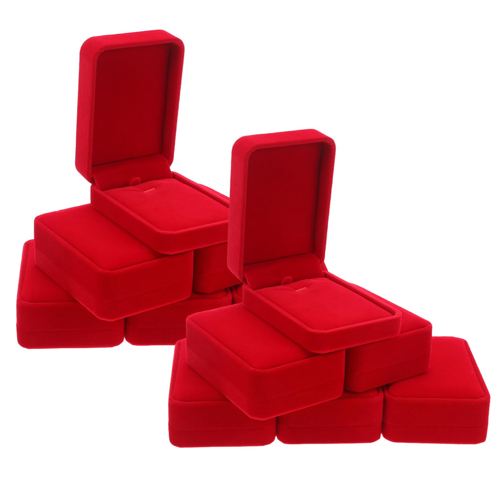 12 Piezas Velvet Pendant Display Box Necklace Organizer Trays For Jewelry Storage Secure Velvet Case For Christmas Wedding Birthday