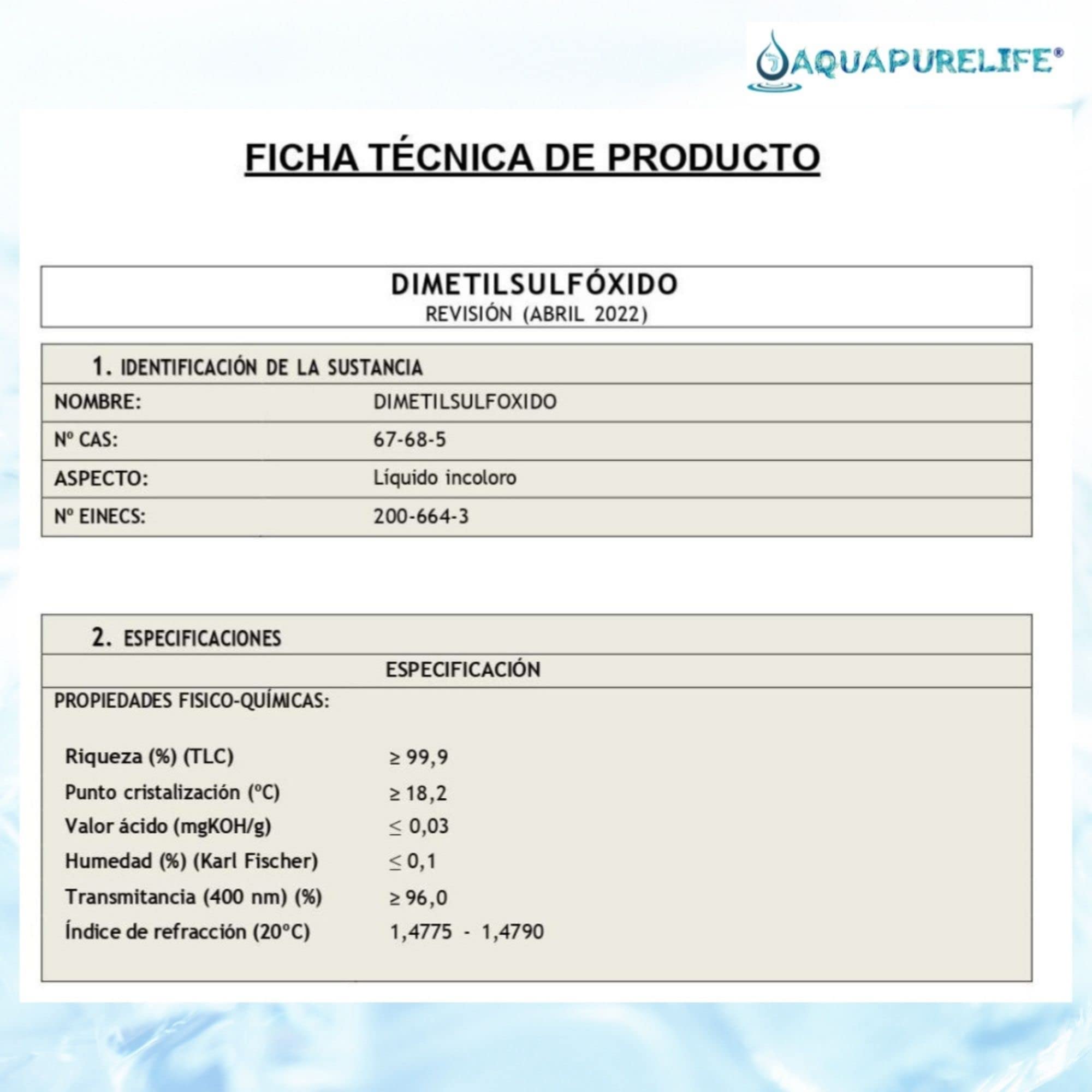 DMSO 70% avec compte-gouttes | Diméthylsulfoxyde 500 ml, qualité pharmaceutique | Solvant organique incolore | Flacon en verre ambré - Spray de 15 ml inclus