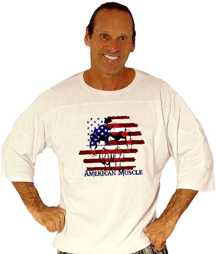 Crazee Wear 4443/4 White Shirt with Versa American Muscle Design