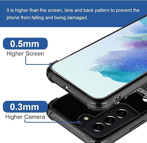 Vista 3 de Funda compatible con Samsung Galaxy S22, diseño gráfico de esqueleto nunca mejor, acrílico, a prueba de golpes, antiarañazos, funda rígida