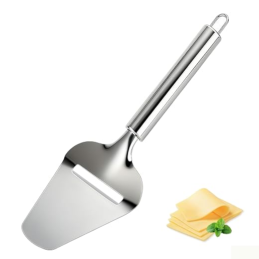 Stainless Steel Cheese Slicer - Handheld Cutter with Ergonomic Grip, Dishwasher Safe for Hard/Soft Cheeses, Multi-Functional for Sandwiches, Charcuterie Boards & Daily Cooking