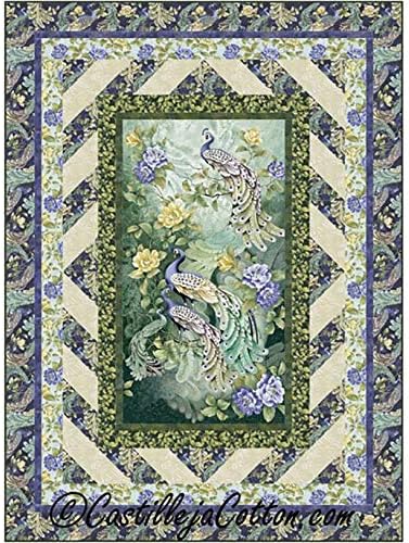 Feathered Peacock Quilt Pattern by CastillejaCotton