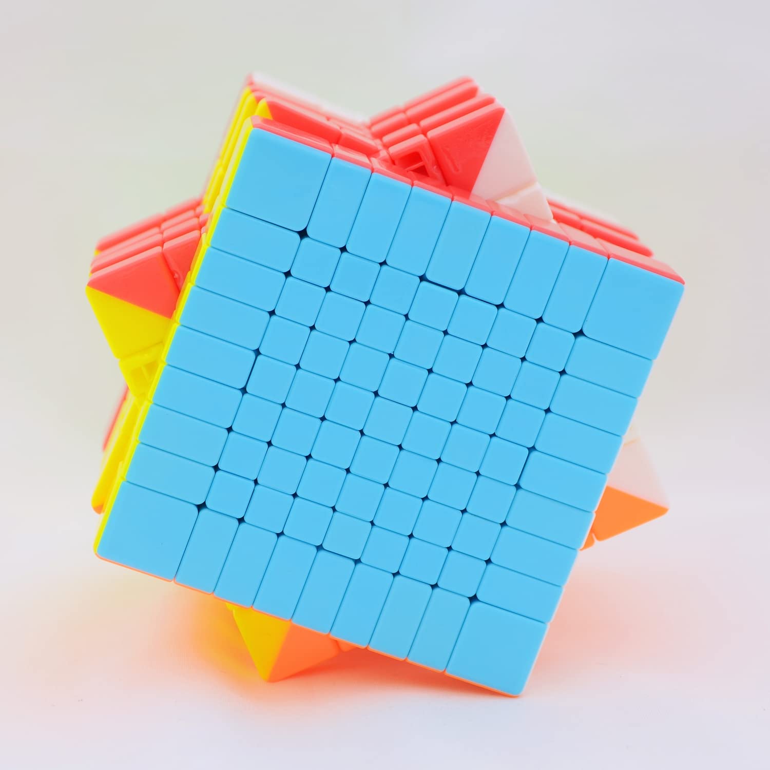 Bukefuno QY 9 x 9 Speed Cubo de Rubik Puzzle Magic Cube sin pegatinas 2021 QY 9 x 9 x 9 dados 75 mm