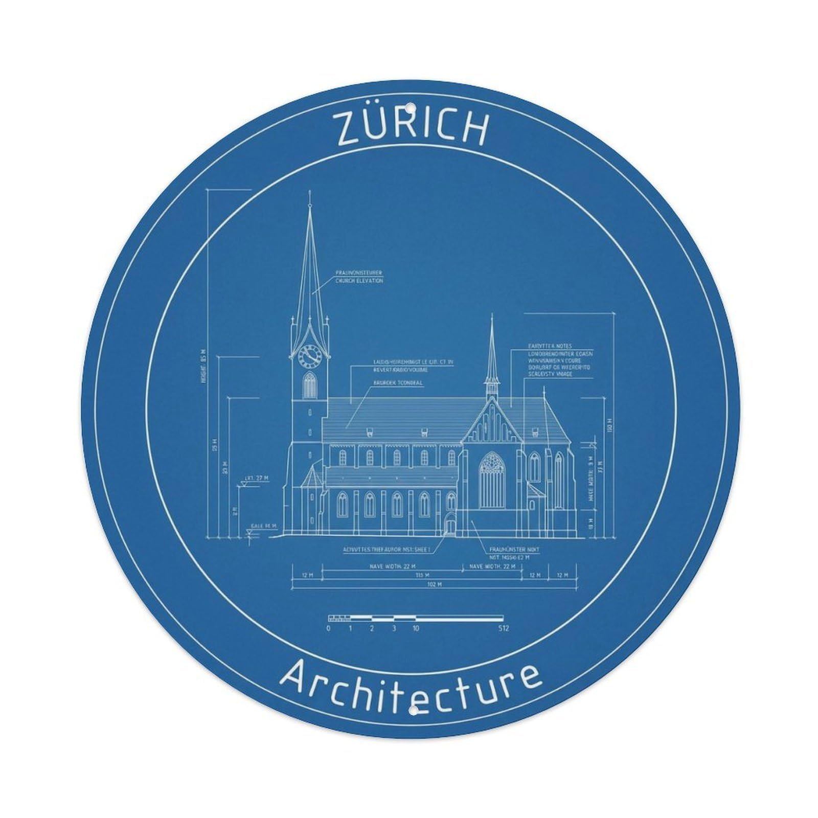 Vintage Travel Zurich Switzerland Layout Metal Tin Sign