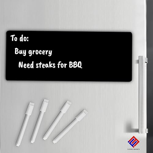 Miniatura 5 de Marcadores de tiza líquida blanca para pizarra, letreros de pizarra, vidrio, ventanas, marcador con borrador e imán en la parte posterior.