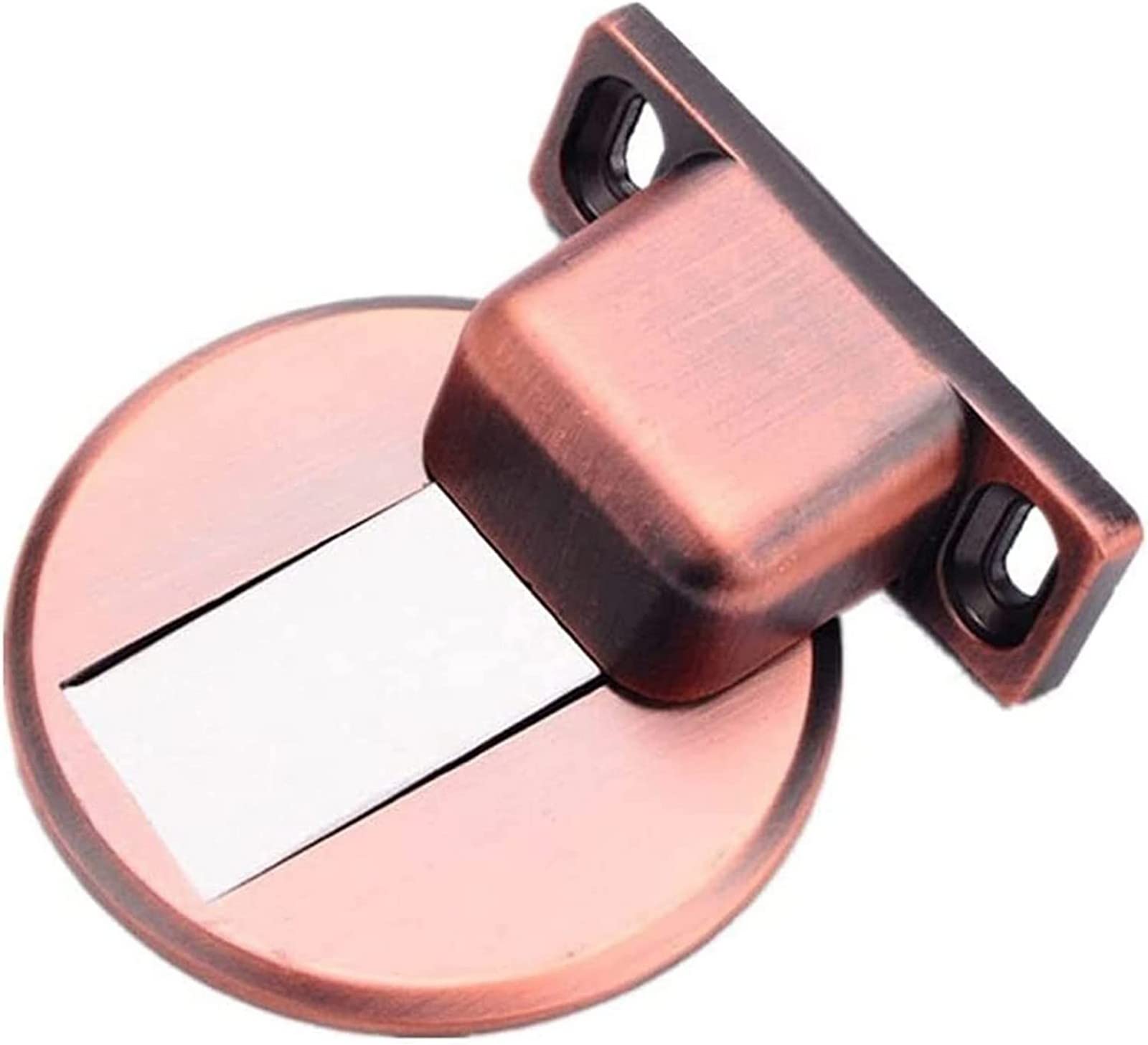 Nvsfzgiyg Glod Door Stop Wall Mounted Stopper Zinc Alloy Invisible Floor Installation, Punching-Free Indoor Silent Adjustable Height, For Bathroom Kitchen, Red Bronze(Glod)