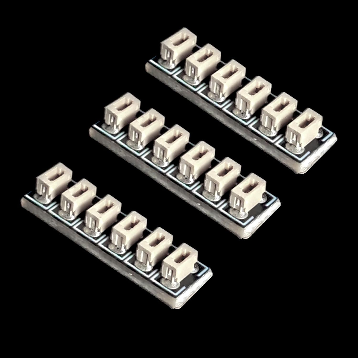 3PCS Expansion Board Sockets for LED Light Kits(0.8mm 2 Pin), 6-Seats