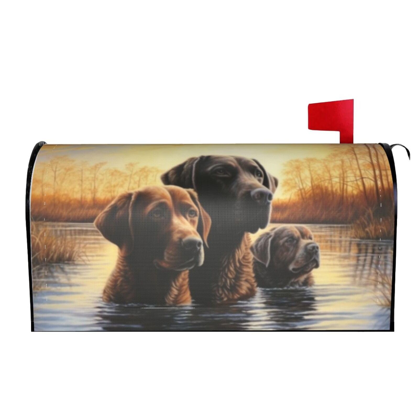 Foruidea Labrador Retrievers Mailbox Covers Magnetic Mailbox Wraps Post Letter Box Cover Standard Oversize 21 X 18 Mailwrap Garden Home Decor