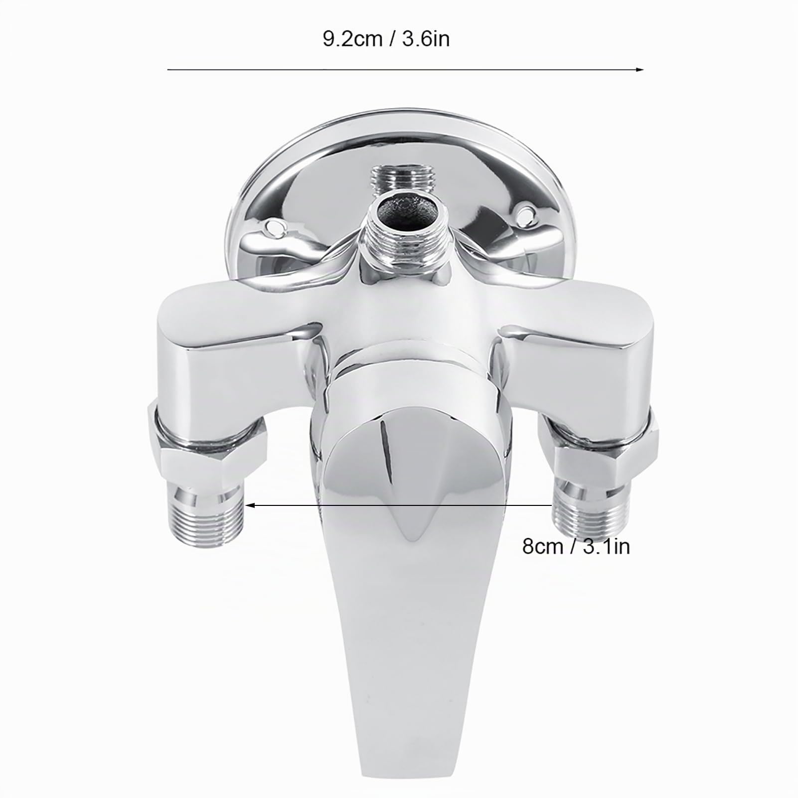 Yosoo Health Gear Miscelatore di temperatura, caldo/freddo, doccia a parete, filettatura G1/2 per acqua calda e fredda