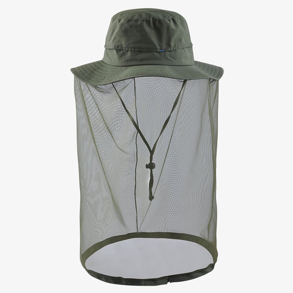 Mosquito Head Net Hat,Sun Hat Bucket Hat with Hidden Net Mesh Protection from Insect Bug Bee Mosquito Gnats