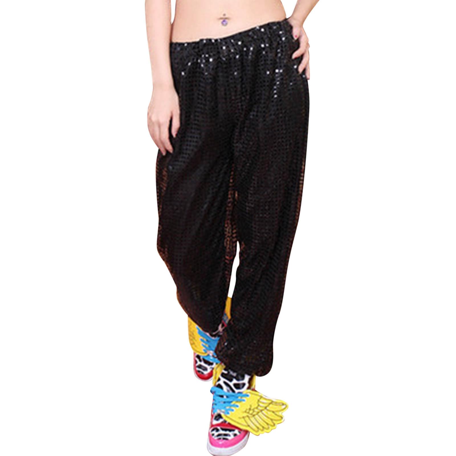 Women's Carnival Glitter Sequin Joggers Skinny Casual Party Disco Hiphop Dance Costume Trousers Tracksuit Bottoms Women 70 S Fancy Dress Festival Wear