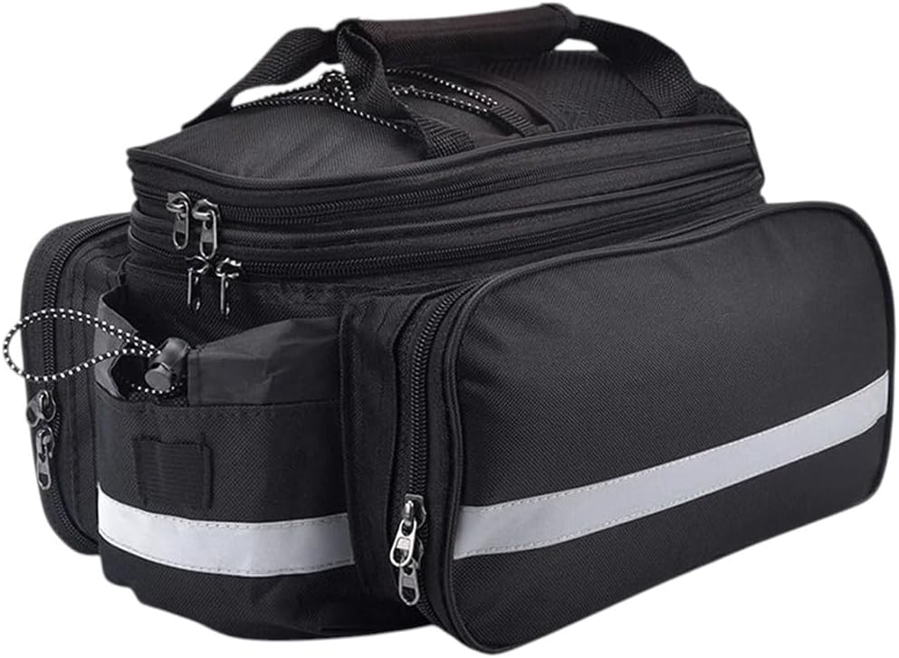 Bicycle Bag Mountain Bike Bicycle Rack Bag Trunk Riding Multi-Functional Large-Capacity Travel Bag Handbag Expandable Trunk