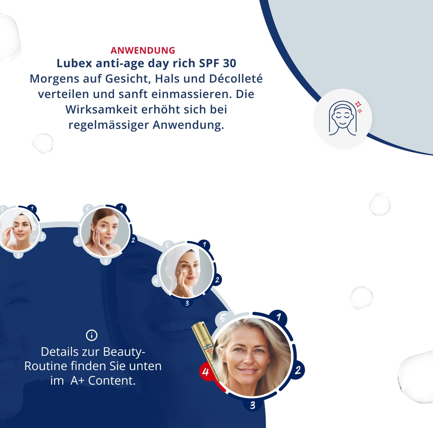 day rich SPF 30 – Anti-Aging-Tagespflege mit UVA- & UVB-Schutz, Peptiden, Apfelstammzellen & Hyaluronsäure, für trockene und/oder reife Haut, hergestellt in der Schweiz, 50ml
