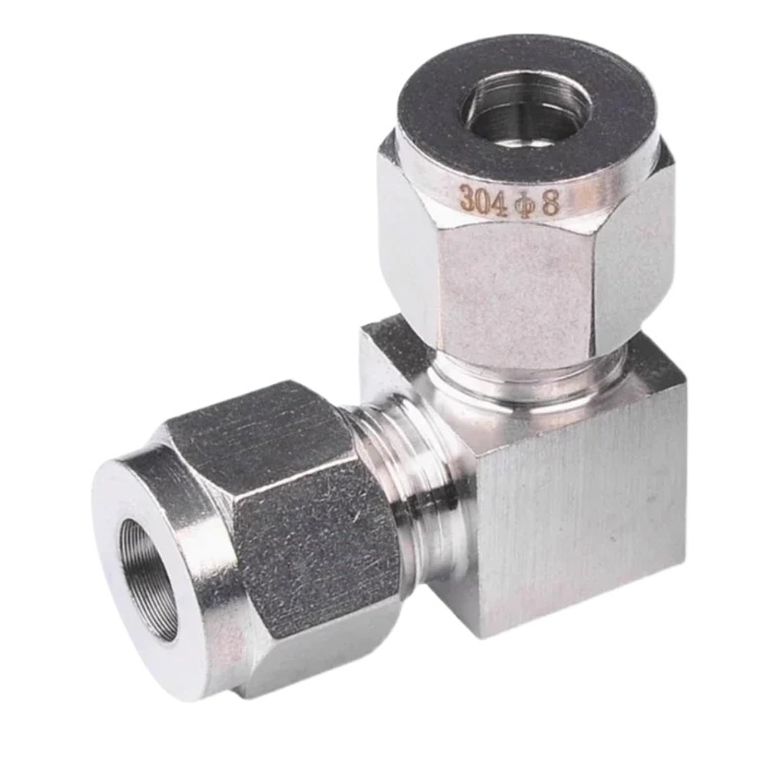 Trójnik kolankowy krzyżowy 1/8" 1/4" 3/8" 1/2" 3/4" 1" 3 4 5 6 8 10-30 mm OD Podwójne złącze zaciskowe Złącze zaciskowe ze stali nierdzewnej 304(Elbow,22MM_COMPRESSION)