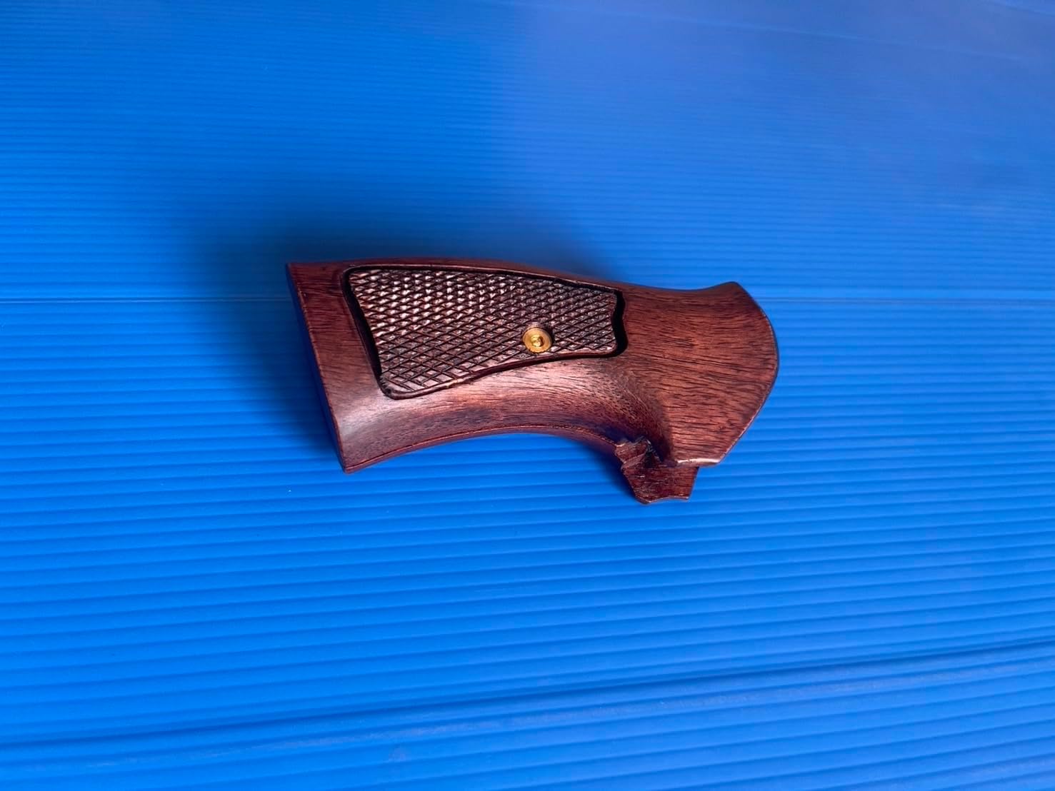 BMPL New Hardwood Rugerr Sp101 Grips Model Finger Groove Checkered Handcraft Handmade Wood Revolver Handgun Deluxe #SP167
