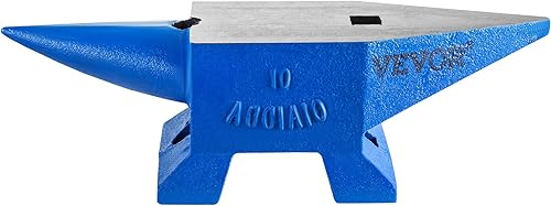 Miniatura 10 de VEVOR Yunque de un solo cuerno, 22Lbs Yunque de acero Herrero para la venta Herramientas de acero de forja con agujero redondo y cuadrado y equipo