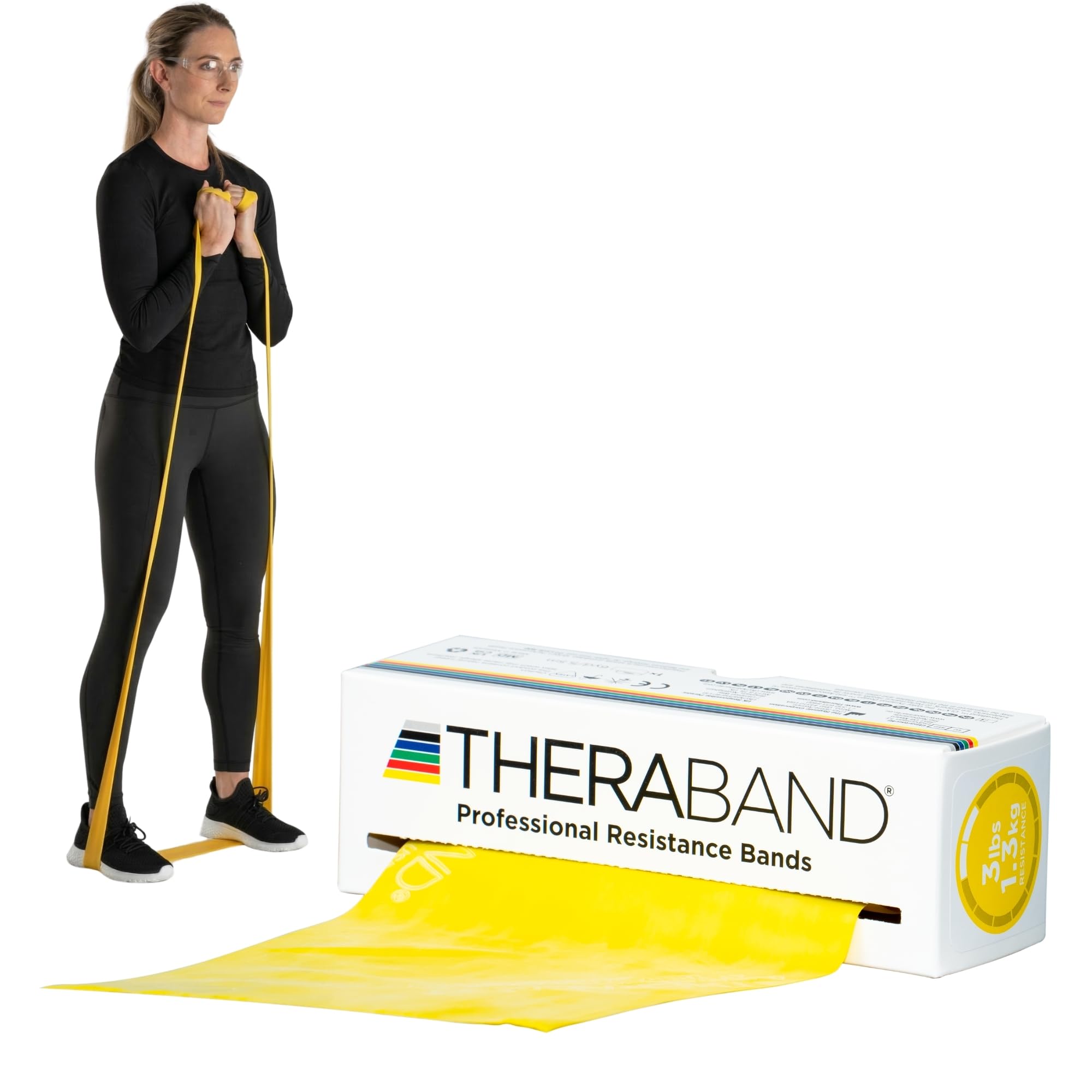 Resistance Bands, 6 Yard Roll Professional Latex Elastic Band For Upper Body, Lower Body, & Core Exercise, Physical Therapy, Pilates, Home Workouts, & Rehab, Yellow, Thin, Level 2