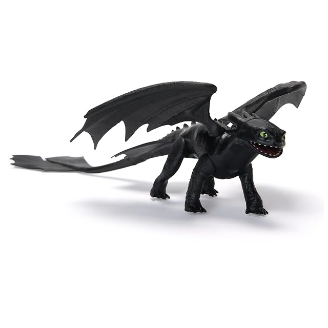 Dreamworks Dragons - Figura Dragón Desdentao de Cómo Entrenar a tu Dragón, Mueve sus Alas, Figura de Acción…