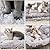 TUAKIMCE Cat Bed for Indoor Cats, 2 in 1 Plush Cat Blanket Cat Cushion Bed Kitten Bed Soft Warm Washable Foldable Sleeping Bag Mat Blanket for Kittens Puppy Cat Small Dog