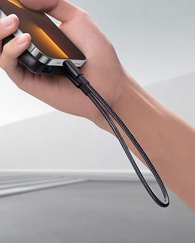 Vista 32 de Anker - Cable de carga de nailon USB-C a Lightning Negro