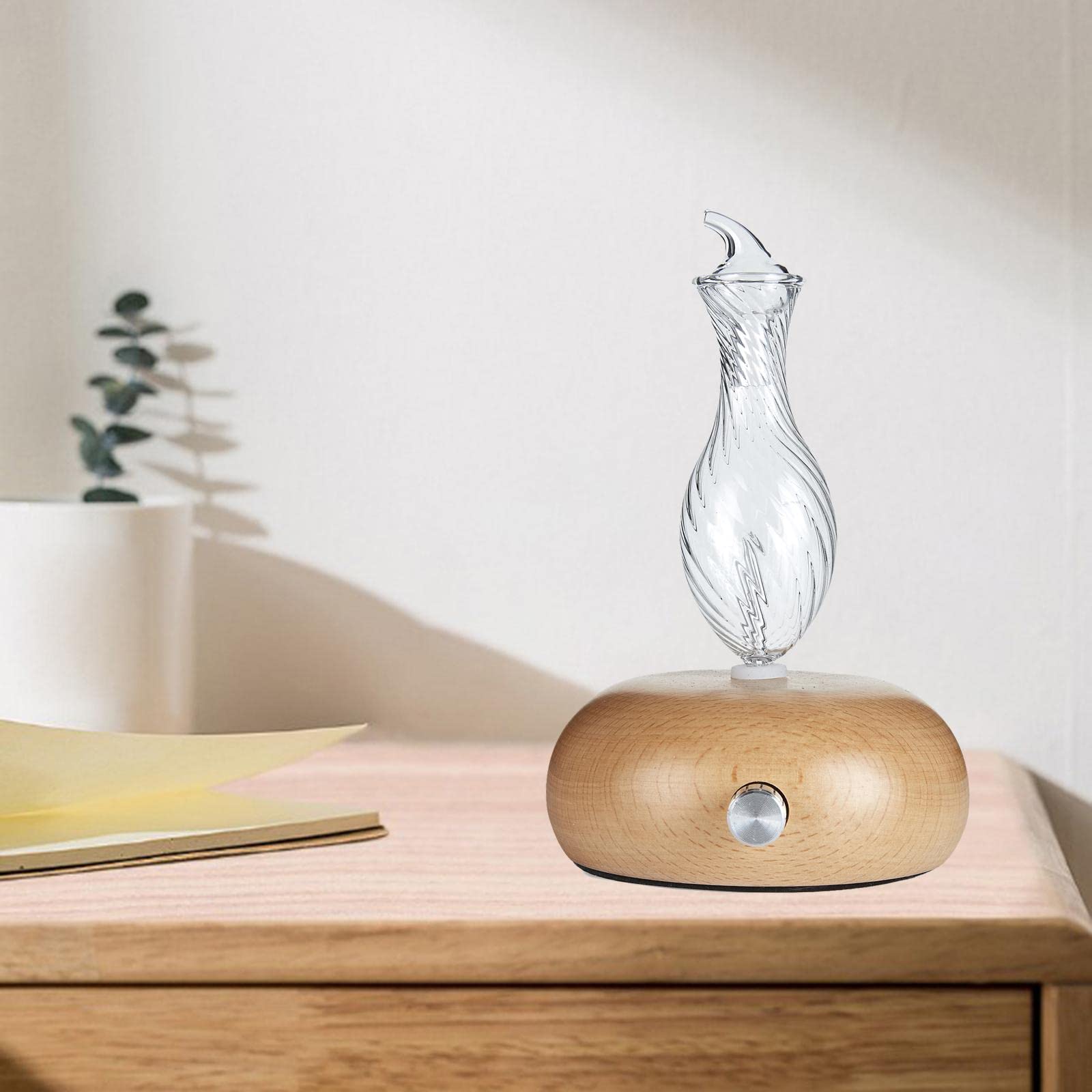 Nebulizzatore a Grana di Legno con Diffusore di Oli Essenziali Senza Acqua, C