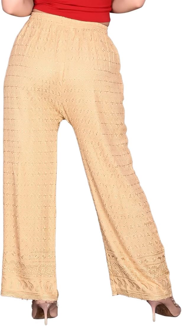 PALAZZO de ひ! (Palazzo de Pyu!) Buy Pyu Women's Regular Fit Palazzo Pure & Soft Rayon/Printed