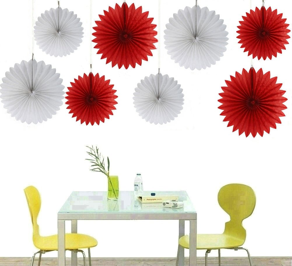 zorpia® Tissue Paper Fan Collection - 8 Assorted Fans