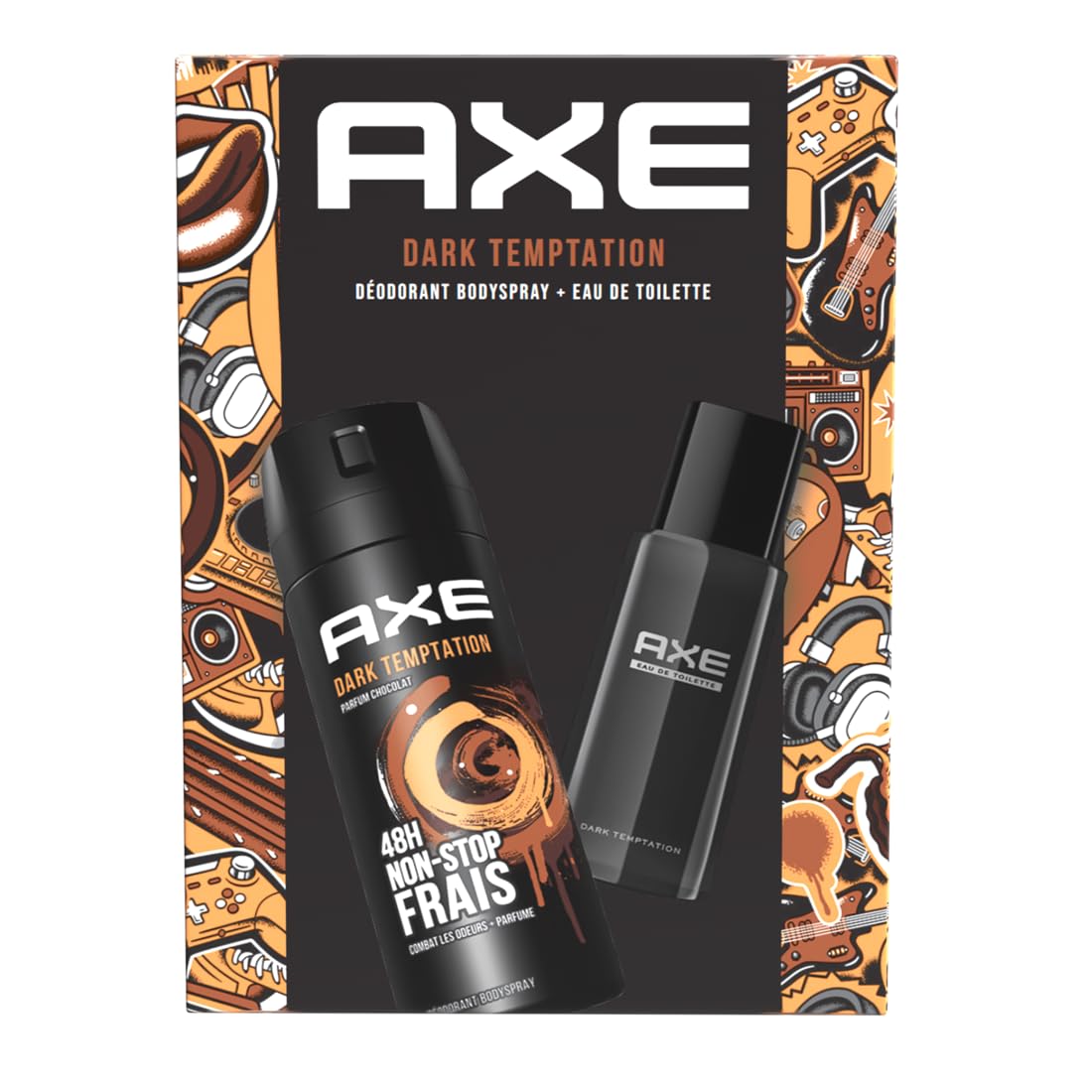 Axe Zestaw męski Dezodorant Woda toaletowa Dark Temptation x1