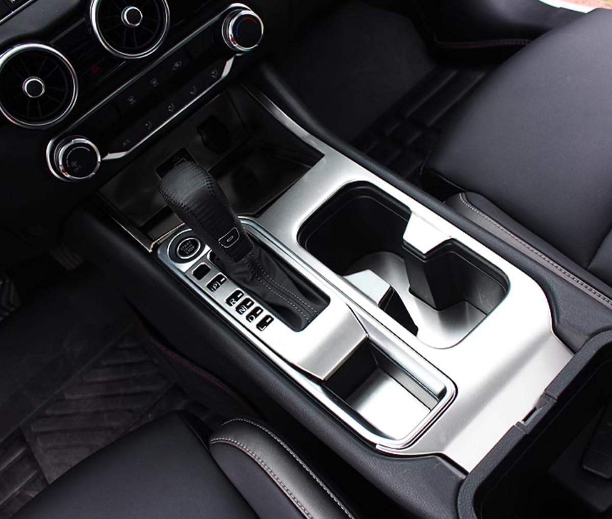 Car Accessories Fit for Nissan Sentra 2020 2021 2022 2023 2024 2025 Interior Gear Shift Panel Frame Cover Trim (Black) 2PCS Stainless Steel