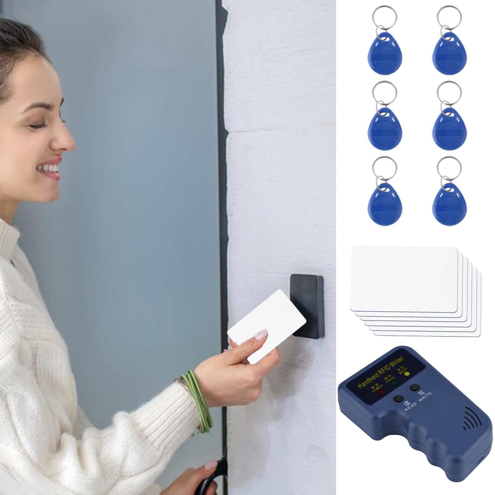 Lecteur duplicateur carte identification portable 125 kHz haute performance copieur cartes stationnement