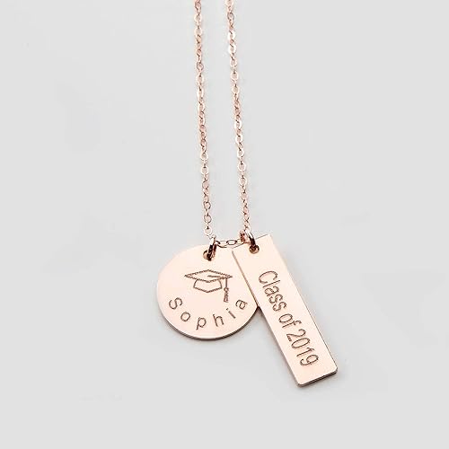 Miniatura 6 de Collar de graduación personalizado, regalo de graduación universitario personalizado, clase de 2023, nombre, año, escuela universitaria secundaria