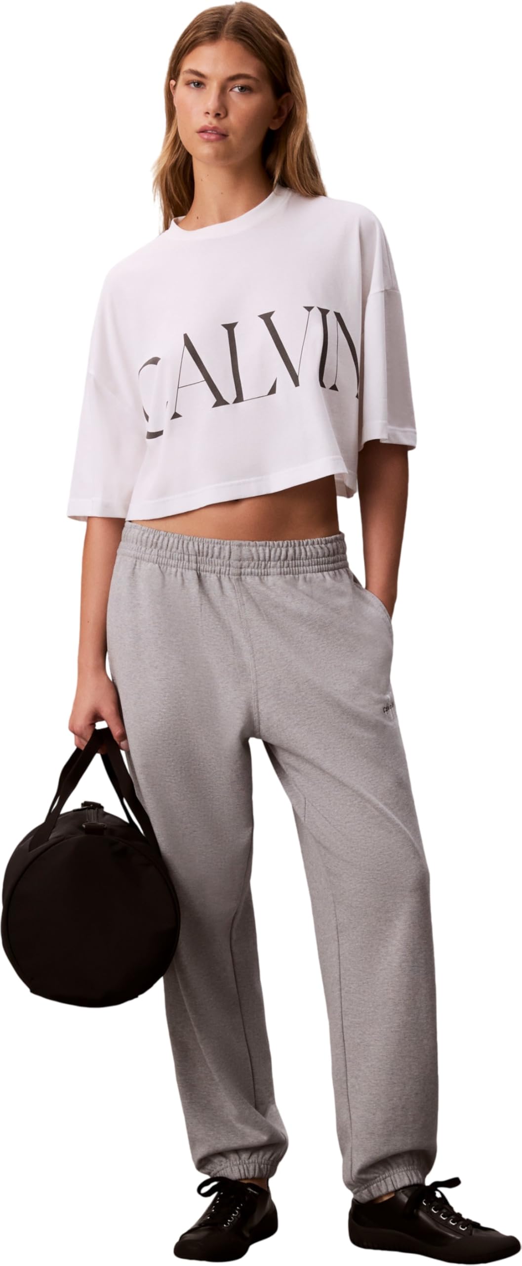 Calvin Klein Pantalón de chándal Mujer Monologo French Terry con Cintura elástica