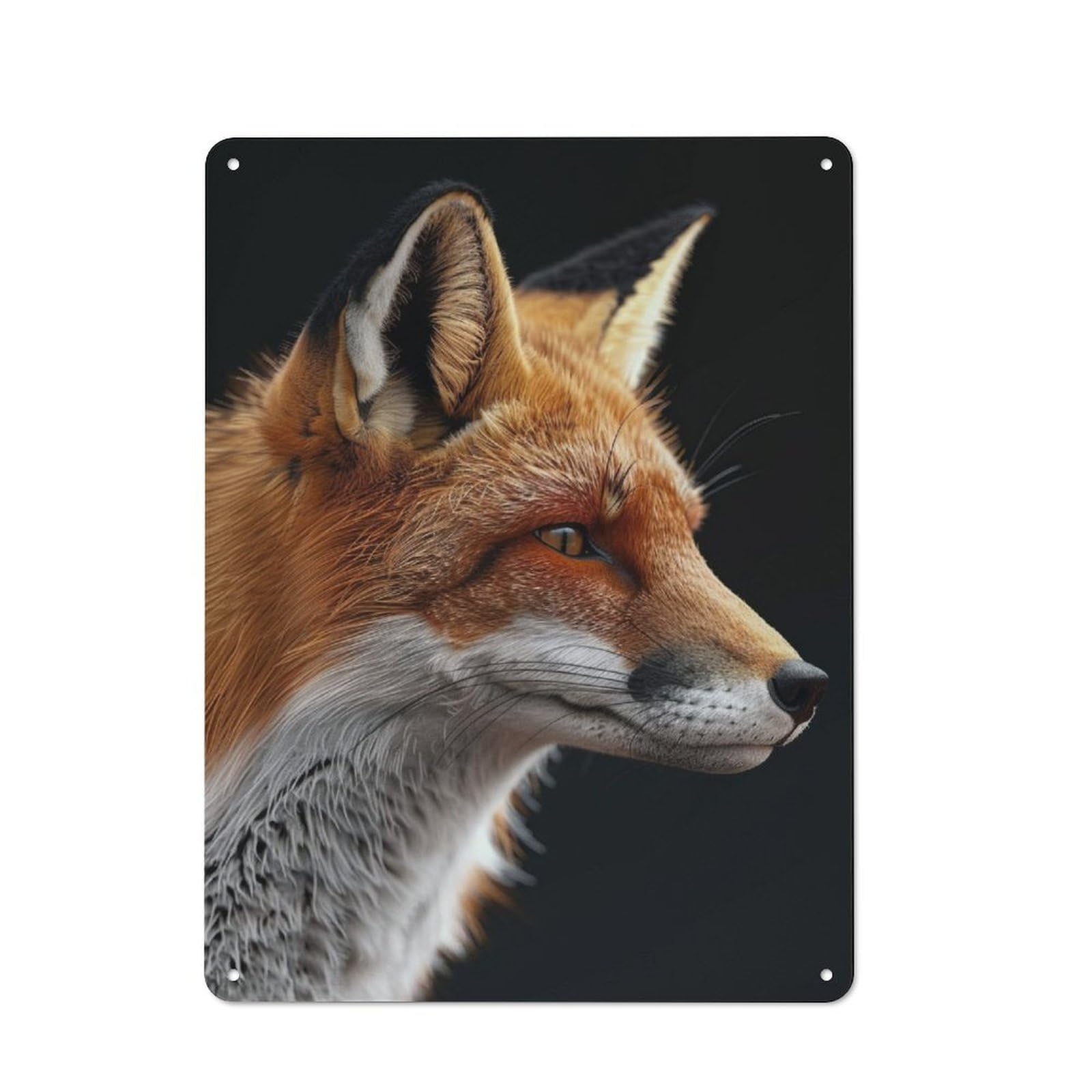 Junmoney Fox Rustic Metal Sign 40X30cm For Hobby Room Or Studio, For Kitchen, Dining Room And Home Bar Wall Decor